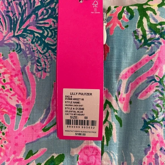 NWT Lilly Pulitzer Maurina Linen Shift Dress - Picture 3 of 3